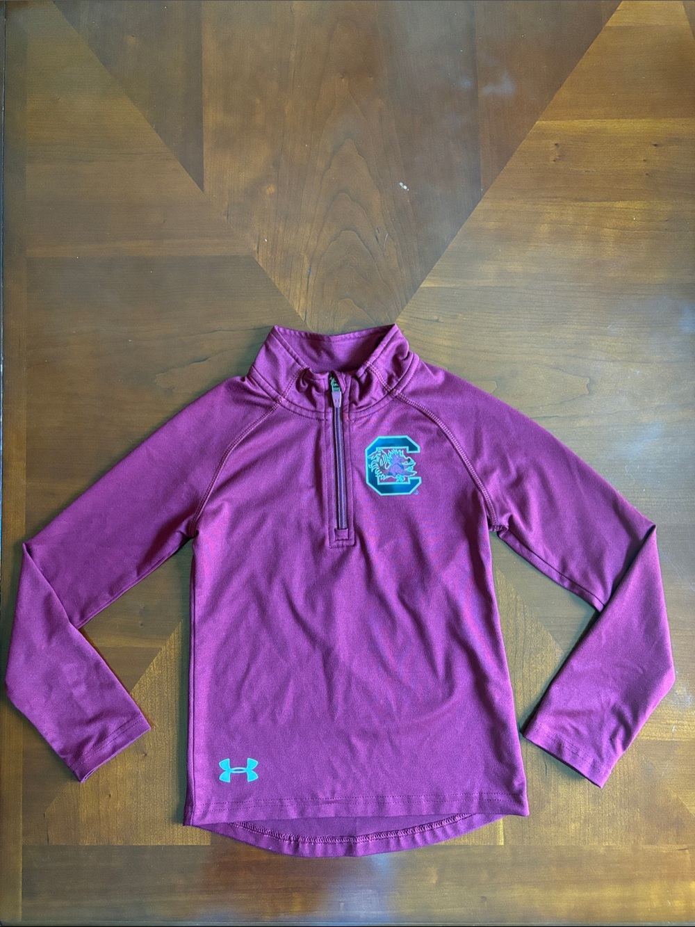 Under Armour Maroon Quarter-Zip Hoodie with Logo